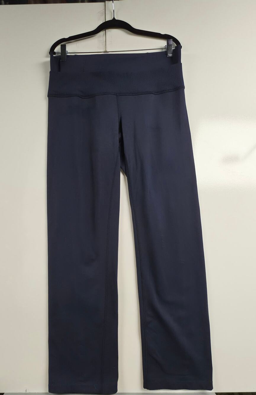 Lululemon Navy Straight Leg Yoga Pants Approx L 12 Size Tag Missing 0074